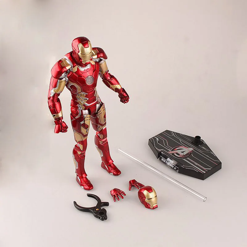 Marvel Мстители Железный человек фигурка Марка 43 XLIII горячие игрушки 1/6 Масштаб ПВХ Коллекционная модель игрушки с светодиодный светильник