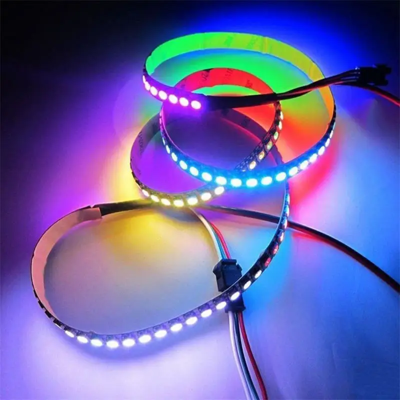 1 м 60 светодиодный s WS2812B 5050 RGB полосы светильник белый корпус лампы вечерние