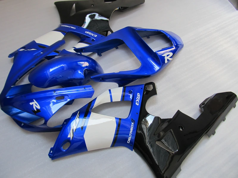 100% injection mold fairing kit for YAMAHA YZFR1 2000 2001 blue white black fairings set YZF R1 00 01 SZ23 | Автомобили и