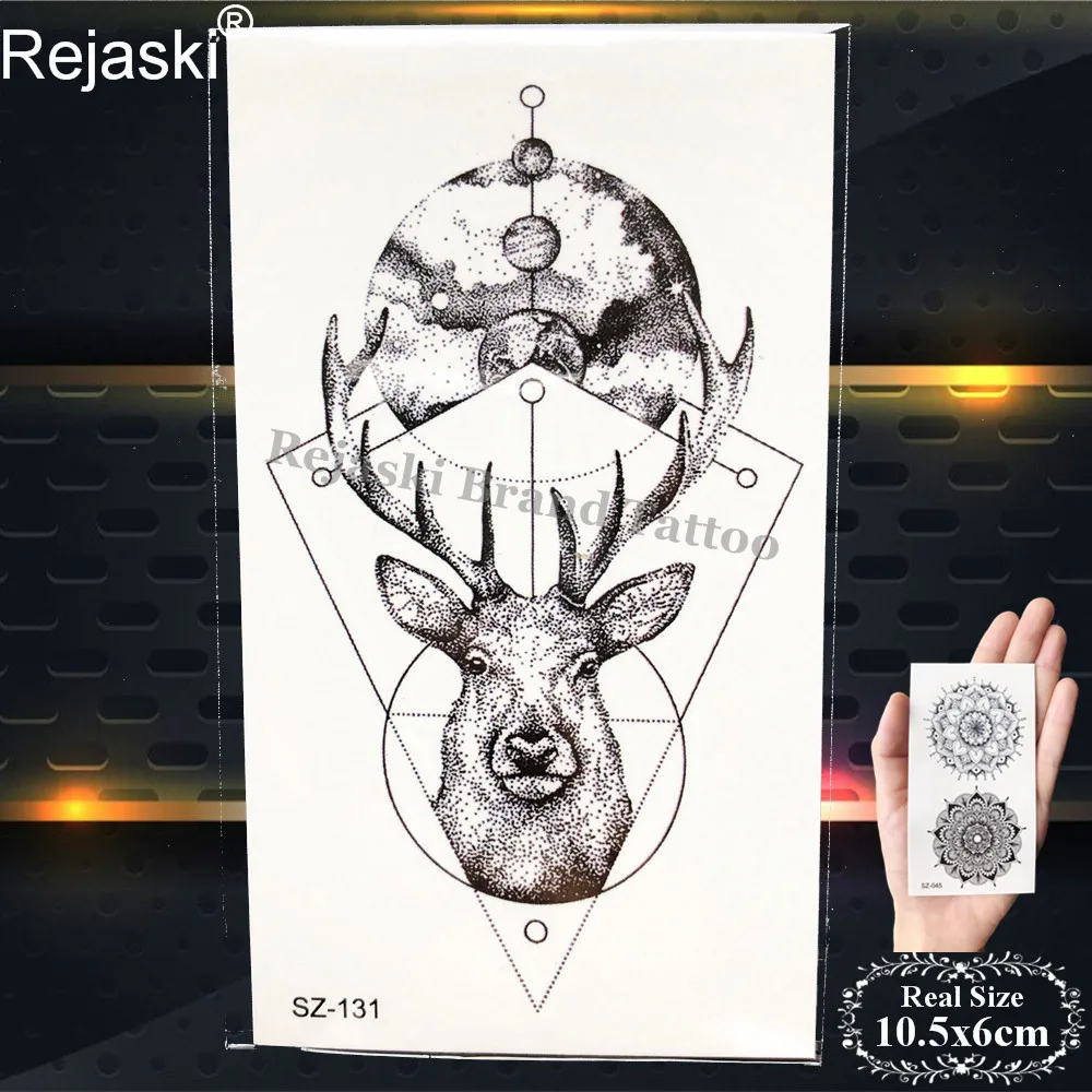 Женские флисовые татуажи Rejaski модные геометрические татуировки для боди арта