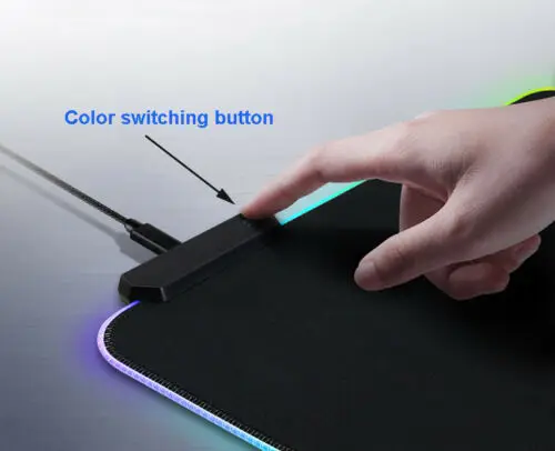 RGB игровой коврик для мыши резиновый цветной светодиодный светильник ПК