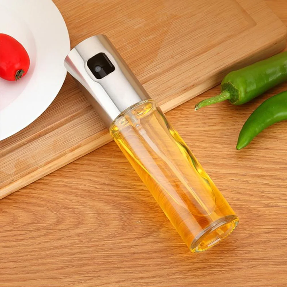 

GT Stainless Steel Olive Pump Spray Bottle Transparent Vinegar Mist Water Pump Gravy Boats Grill BBQ Sprayer Kitchen Dropship