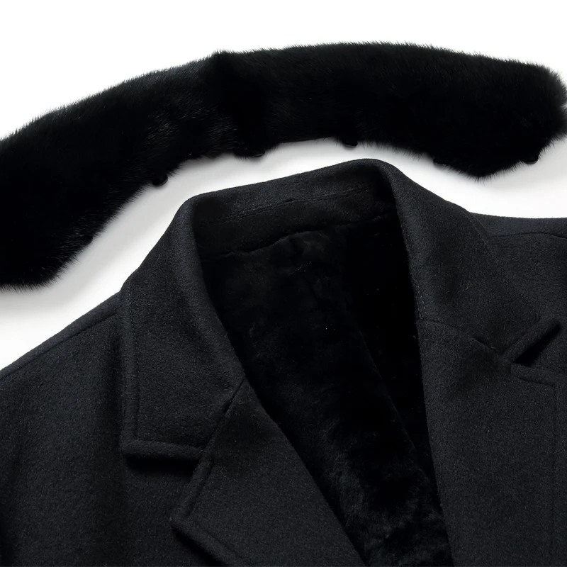 YIXINDA для мужчин из нового фонда 2018 осень зима Длинные норки меховой воротник мода