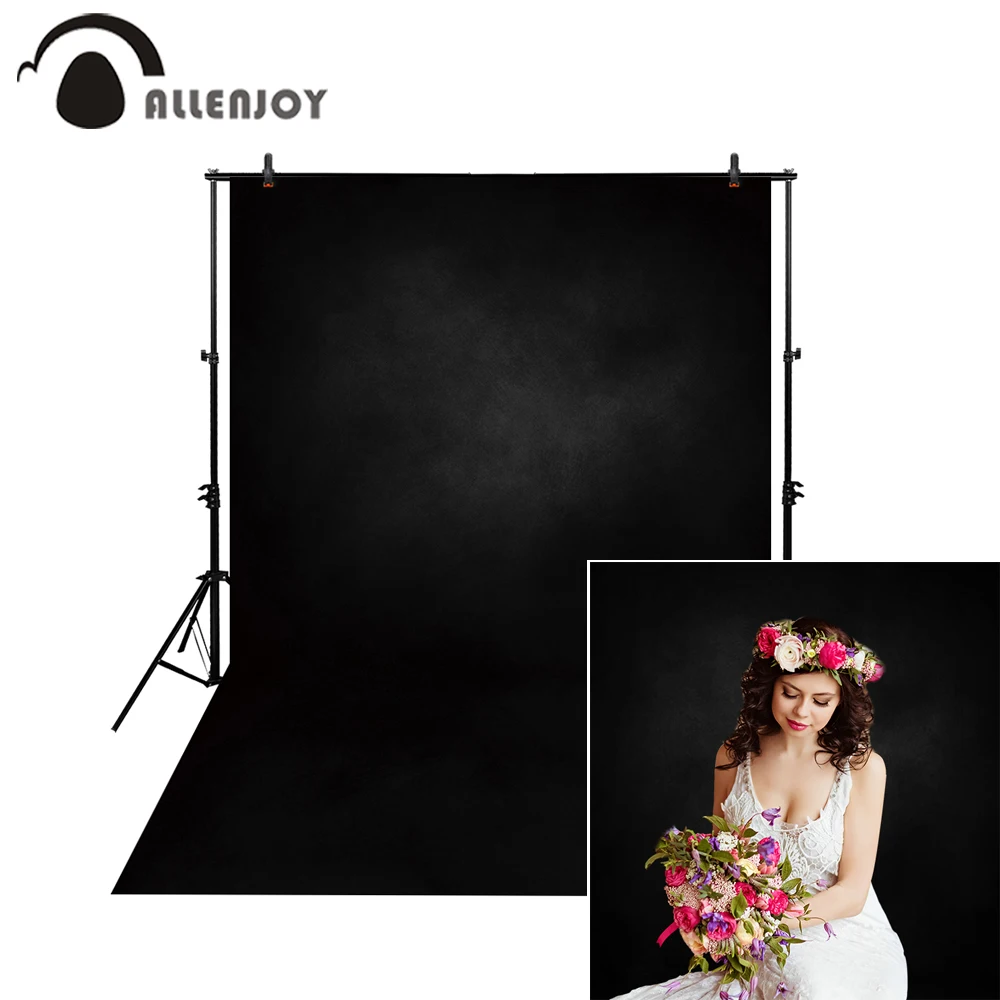 Allenjoy backgrounds photography black solid color old master self portrait professional studio photophone backdrop photocall|Фон для