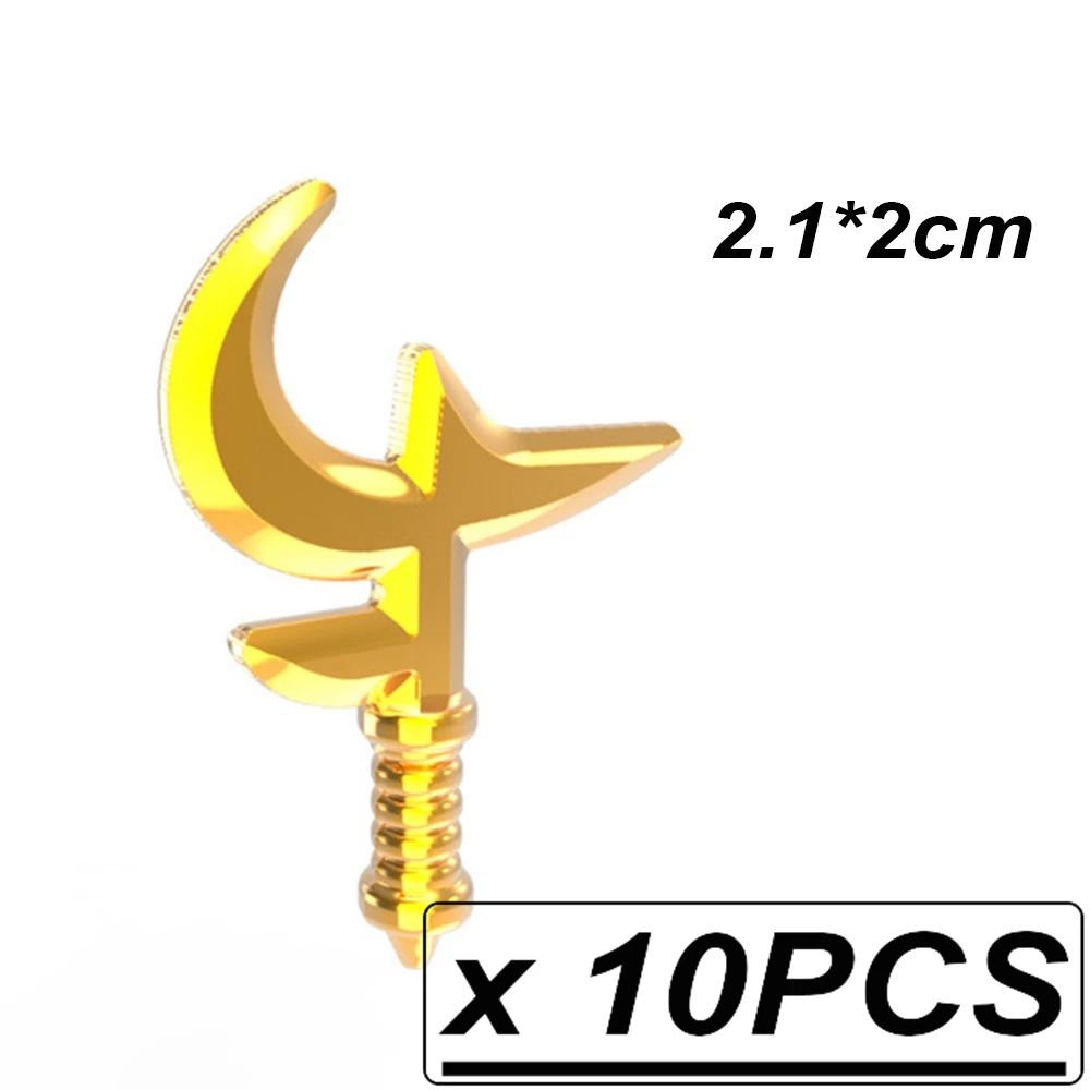10Pcs PGPJ0024 Средневековье копье топор меч копья MOC средневековые Рыцари оружие строительные блоки кирпичи аксессуары игрушки для детей - Цвет: 10Pcs PGPJ0024