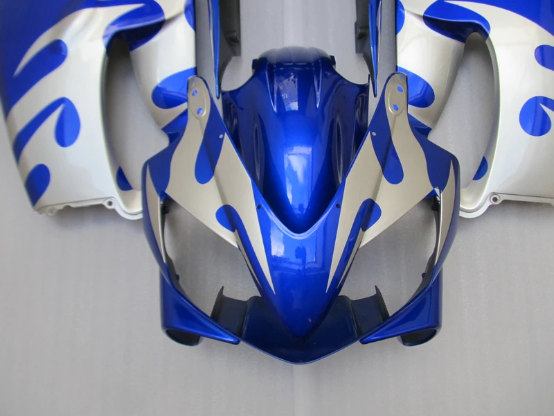 Литьевая форма Бесплатная Настройка обтекателя комплект для Honda CBR600 F4I 04 05 06 07 серебристо голубые Обтекатели