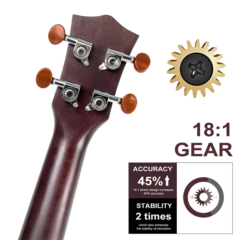 Kmise Гавайские гитары Укулеле сопрано Ukelele красное дерево 21 дюймов Гавайские гитары наборы с подарками Gig Bag тюнер струнный ремень буклет для начинающих