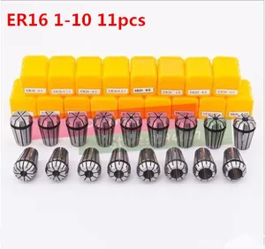Бесплатная доставка ER16 11 шт., набор зажим от 1 мм до 10 мм, диапазон для фрезерного станка с ЧПУ, гравировального станка, оси двигателя.