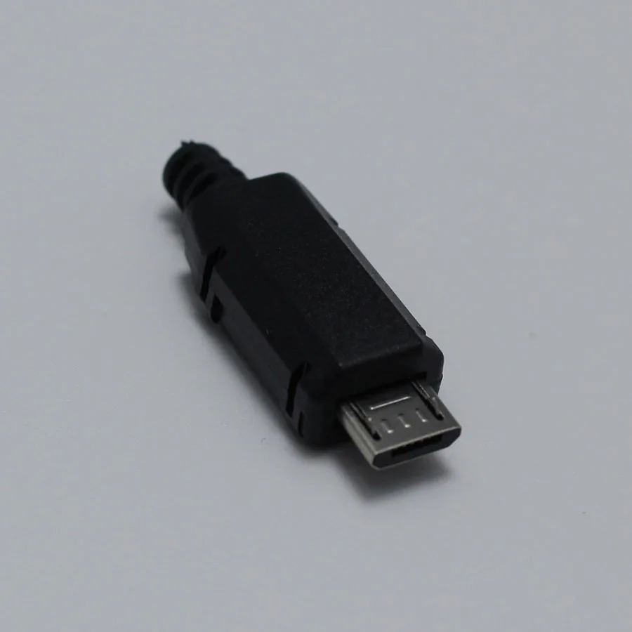 10 шт. Micro USB 5 Pin сварочный Тип 6 мм штекер черный разъем для зарядки 4 в 1