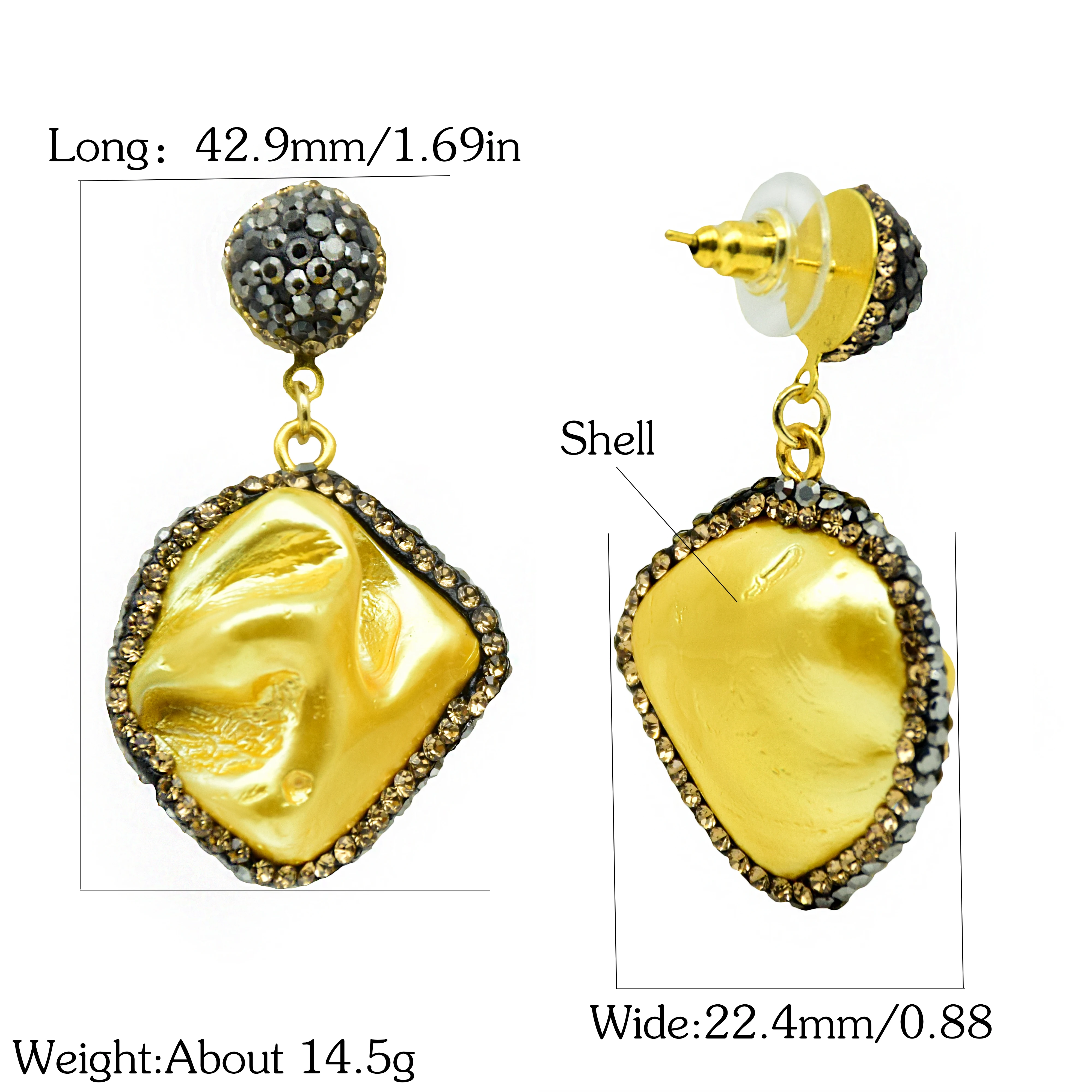 Серьги неправильной формы для женщин серьги в виде Красной ракушки модные