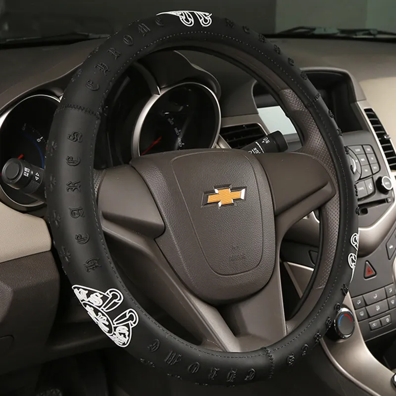 Женский модный милый латексный чехол рулевого колеса автомобиля с рисунком hello
