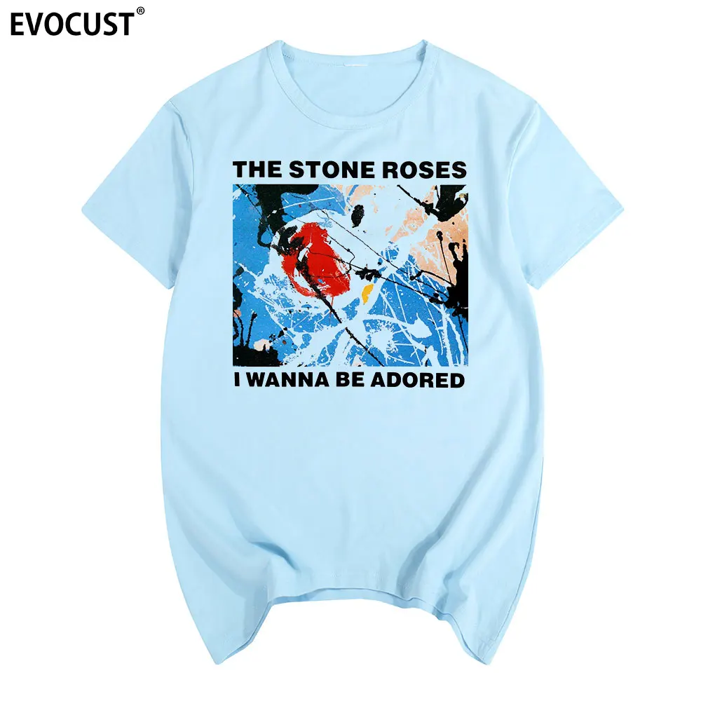 Camiseta de algodón de The Stone Roses I Wanna Be Adored para hombre, ropa de moda unisex