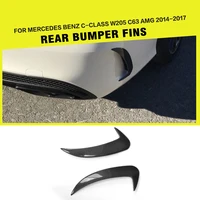 carbon fiber rear bumper side vent splitters flaps for mercedes benz c class w205 sport c63 c43 amg sedan 2014 2017