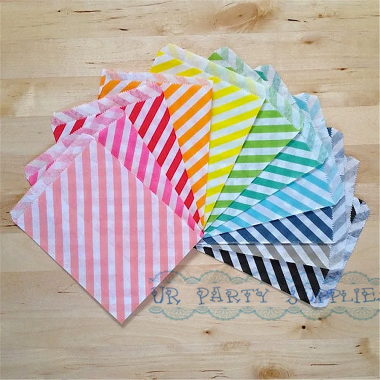 Бесплатная доставка 200 шт ВЕСЕЛЫЕ ярко розовые и белые бумажные мешки