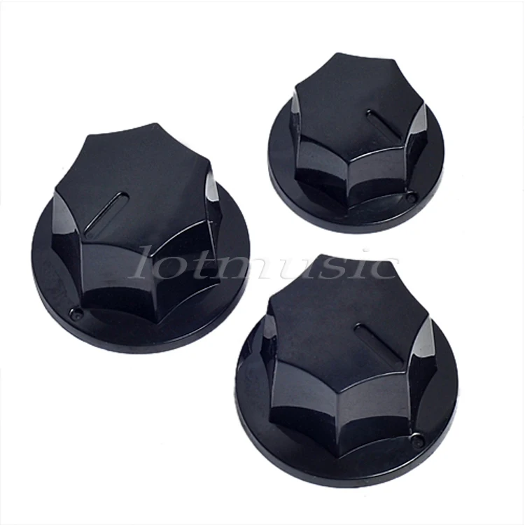 3 * Ручка гитары Стандартный 6 мм Pots пластик для fender Jazz ручки бас Замена|pot knob 6mm|pot