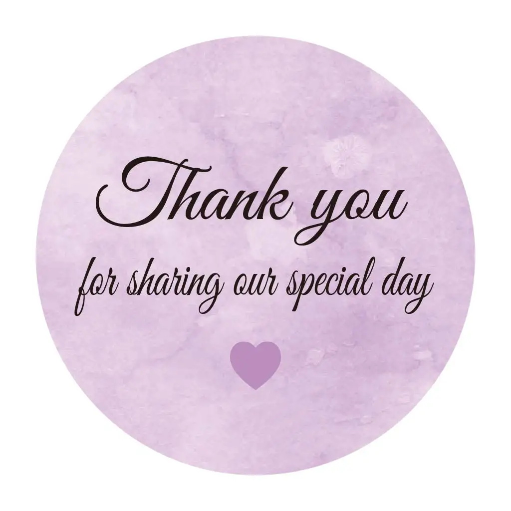 

DouxArt 100pcs Thank you for sharing our special day Stickers Labels, 40MM Colorful Wedding Baptism Communion Invite Seals Q023
