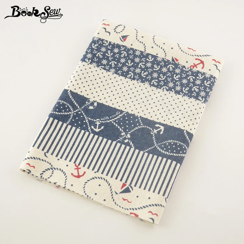 Книжная вышивка морской якорь дизайн домашний текстиль хлопок лен ткань для
