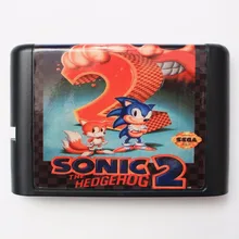 Соник Ежик 2 16 бит MD игровая карта для sega Mega Drive для Genesis Соник Ежик 2 16 бит MD игровая карта для sega Mega Drive для Genesis