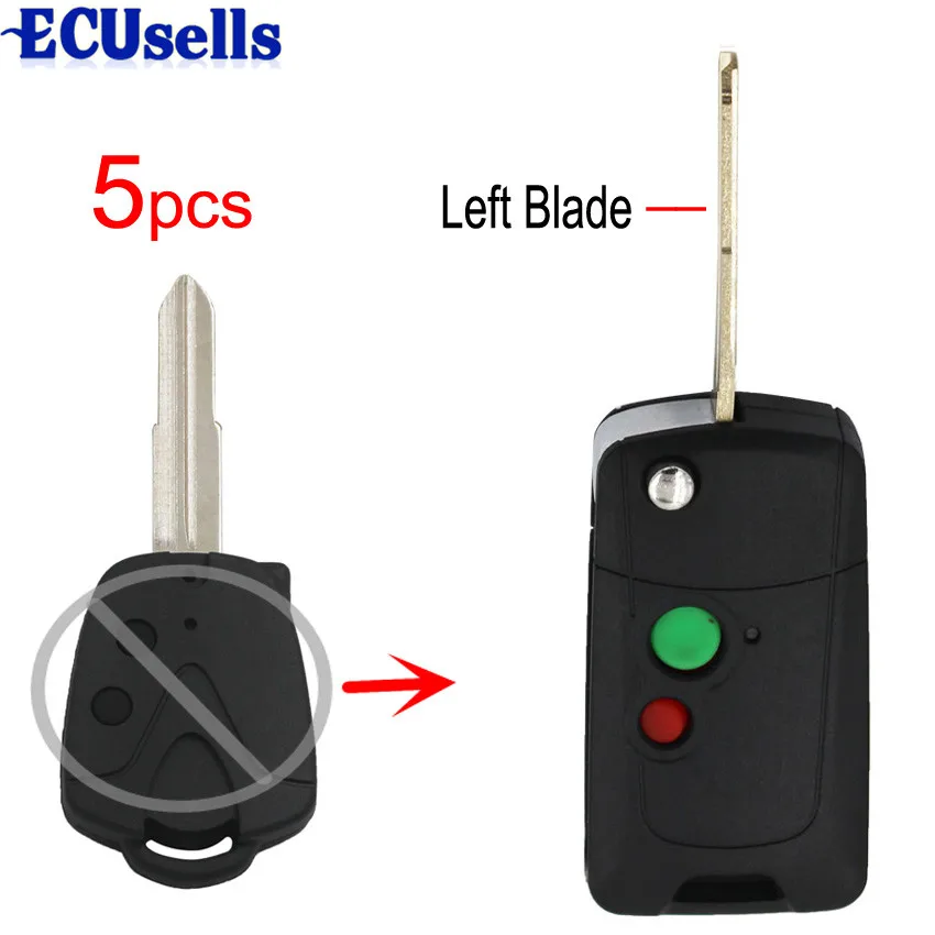 5 шт./лот 2 Заготовка под ключ с кнопкой брелок чехол для ключей дистанционного