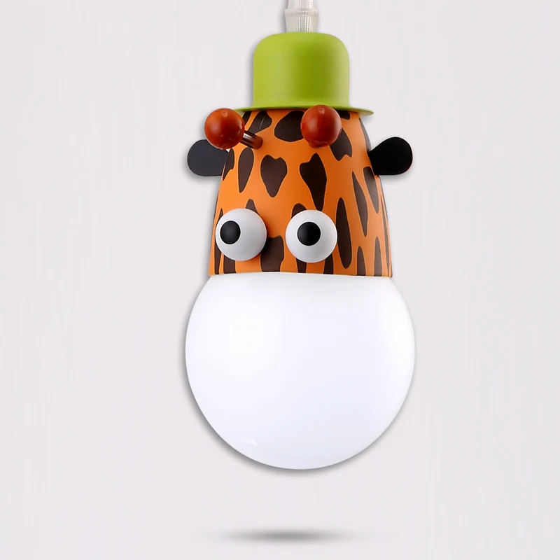 Детская Спальня Мультфильм подвесной светильник Mokey girраф Зебра светодиодный