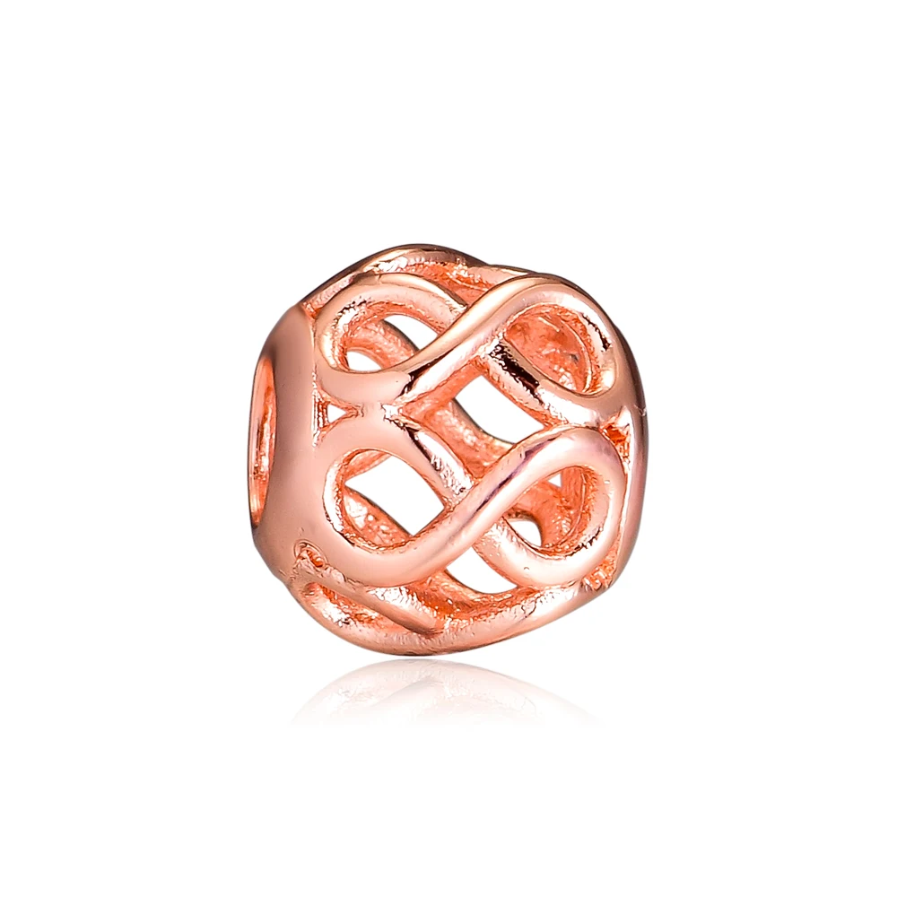 Подходит для браслетов Pandora Infinite Rose Beads 100% 925 пробы ювелирные изделия из серебра