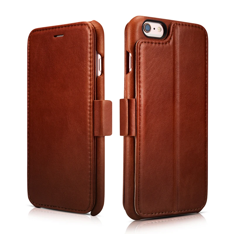 

Original ICARER Genuine Leather Case For iPhone 6 6s/ Plus Magnetic Flip Wallet Cover Card Holder Phone Case for iPhone 6s 6 Bag