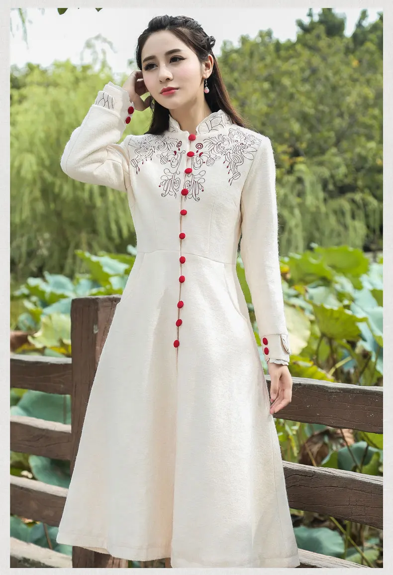 2016 зимнее женское пальто винтажное Ретро однобортное шерстяное с