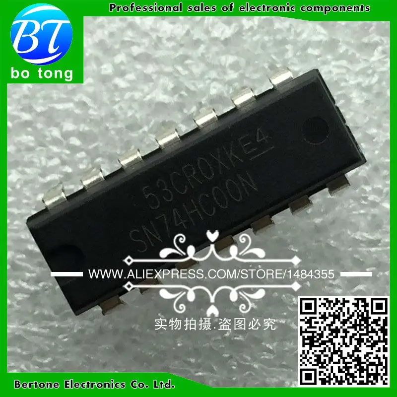 Логические ворота 74HC00 74HC00N SN74HC00N HD74HC00P 74HC00P, новый инверторный логический чип DIP-14, 20 шт./лот