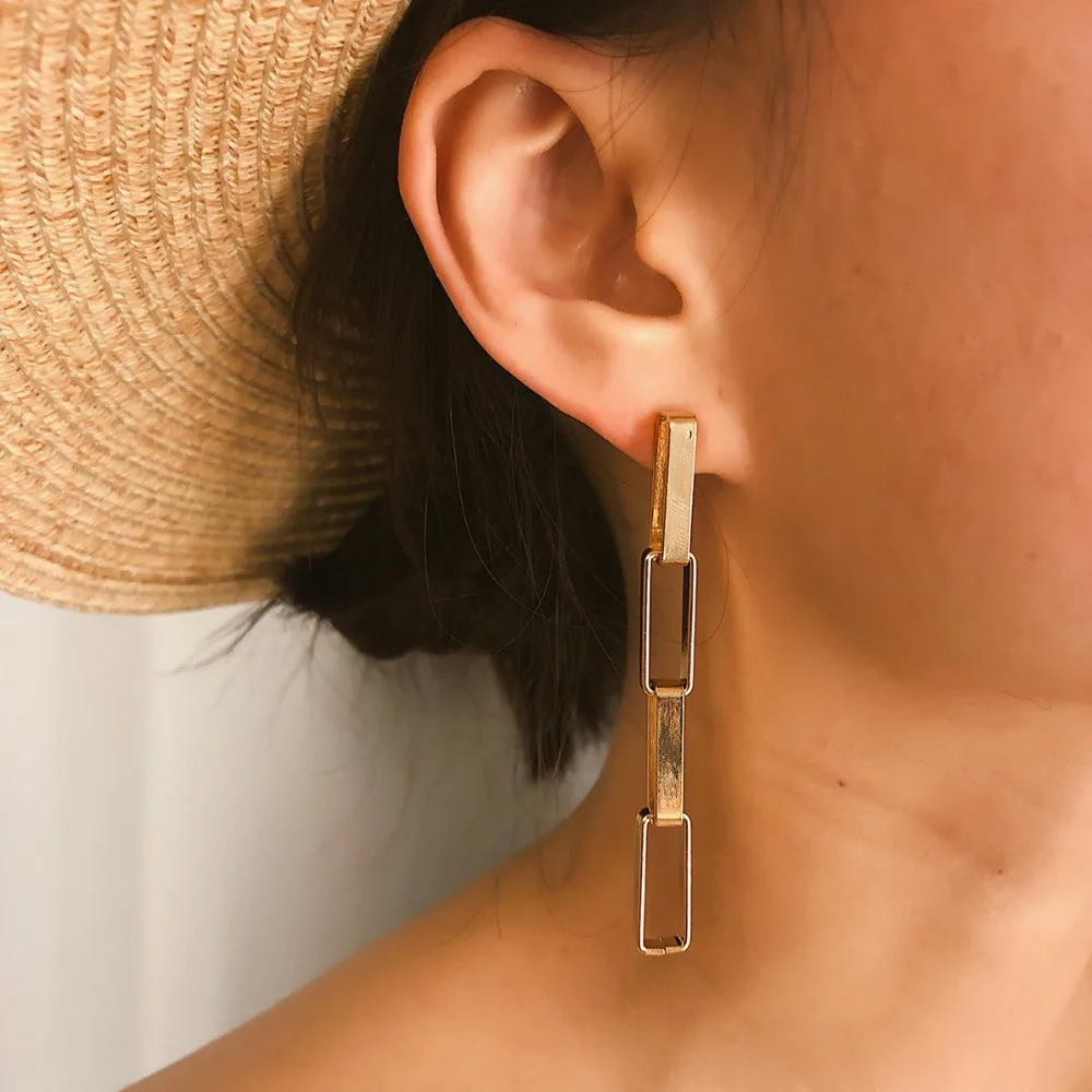 OLOEY Простые Модные Женские Висячие серьги Boho геометрические с кисточками женские