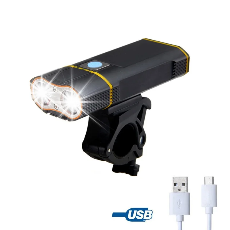 USB Перезаряжаемые передняя фара для велосипеда вспышка светильник 8000LM головной