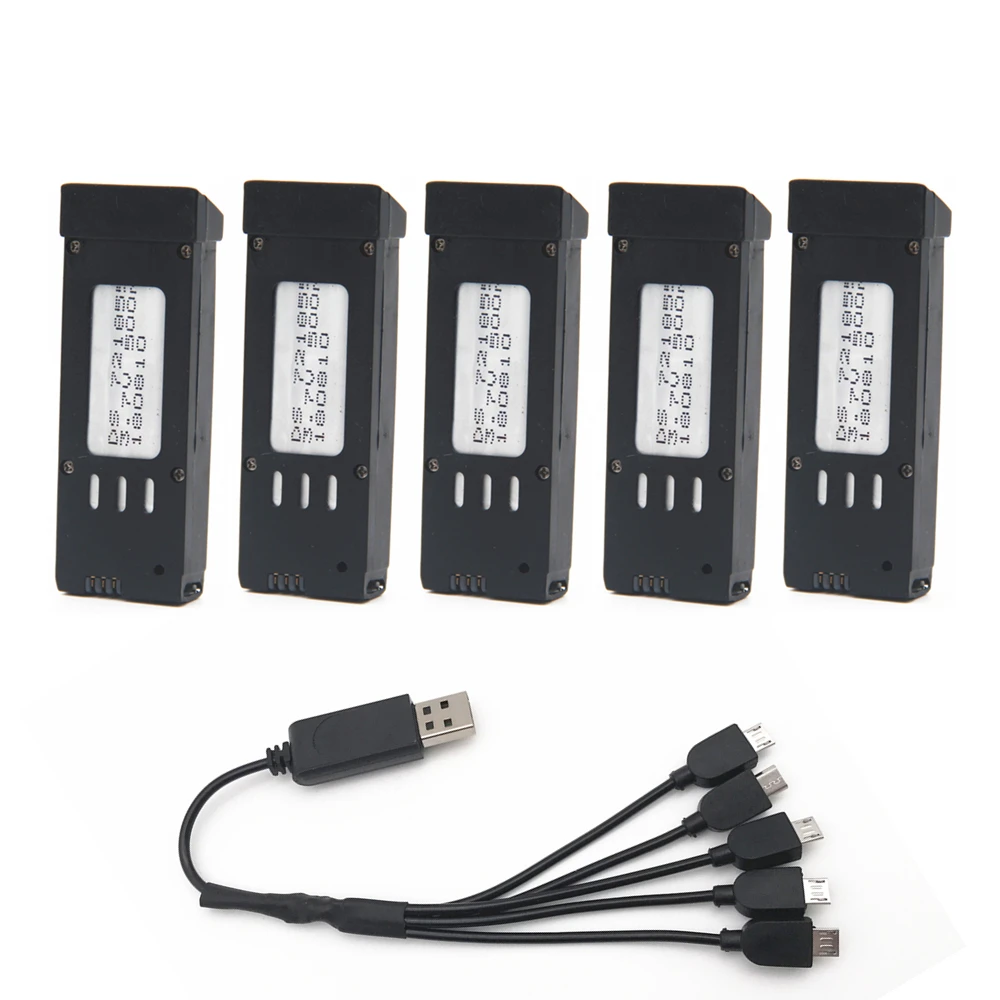 

3.7V 500mAH E58 JY019 Battery with 5in1 Charger 3.7V 500mAH Battery Spare Parts for Folding 4-axis UAV D30