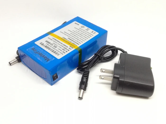 

MasterFire 20 компл./лот прочный DC 12-9800 12 В 9800 мАч перезаряжаемый литий-ионный аккумулятор резервный литиевый аккумулятор для камеры видеонаблюде...