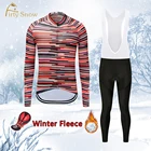 2022 теплая велосипедная одежда мужская зимняя теплая флисовая велосипедная Джерси комплект одежды для горного велосипеда профессиональный костюм для триатлона комплект для Майо