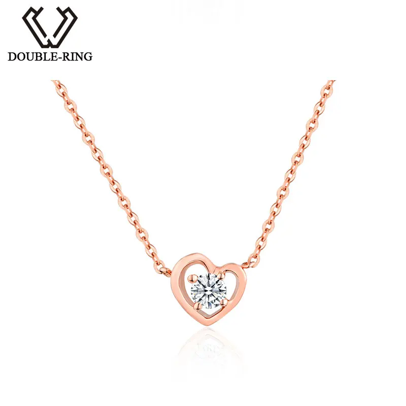 Женская подвеска из настоящего 18-каратного золота с бриллиантами 0 10 карата |