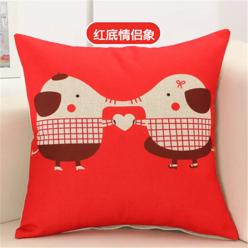 Style 17 45x45 см мультфильм для подушек из хлопка и льна Гостиная диван-Подушка Чехол Спальня кровать украшения подушки - Цвет: Style 17