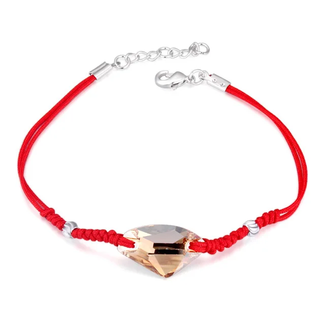SPCLUB оригинальные кристаллы от Swarovski красная нить на удачу нить веревка браслет с брелоками для женщин ручной работы ювелирные изделия влюбленных