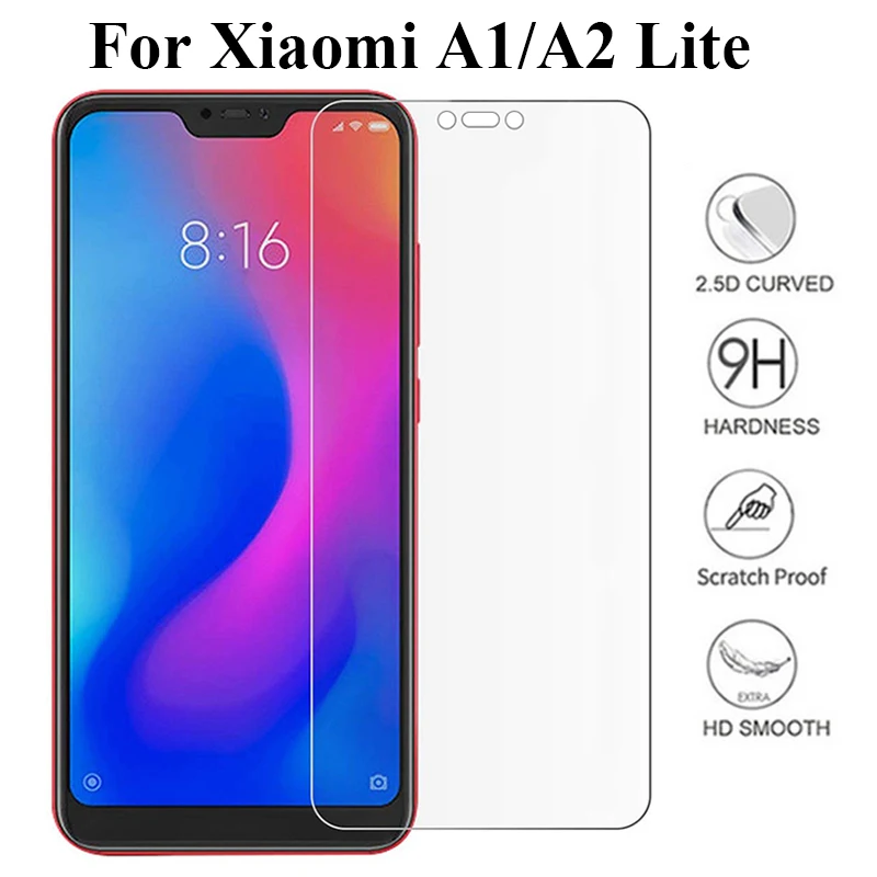Защитное стекло на ksio mi a2 lite для xiaomi a1 защита экрана закаленное свет Сяомэй xio 1 2 2.5D
