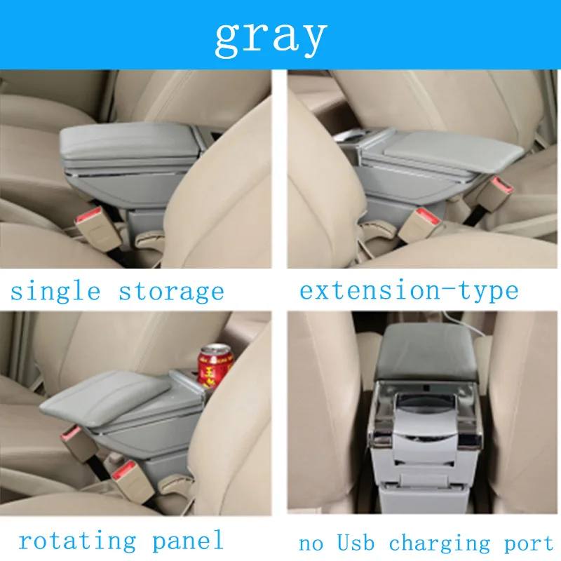 Car Modification Movable Center Console Armrest Box For Seat Leon Lbiza Skoda Octavia a5 A7 2 Rapid Kodiaq Hyundai Solaris
