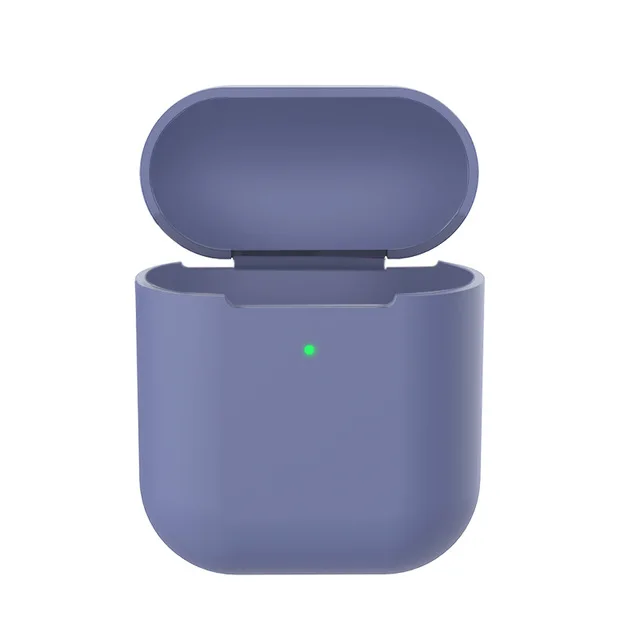 Lavender ash Чехол для наушников Apple AirPods 2 силиконовый чехол беспроводные Bluetooth наушники для Air Pods Чехол защитный для AirPod Тонкий чехол - Цвет: Lavender ash