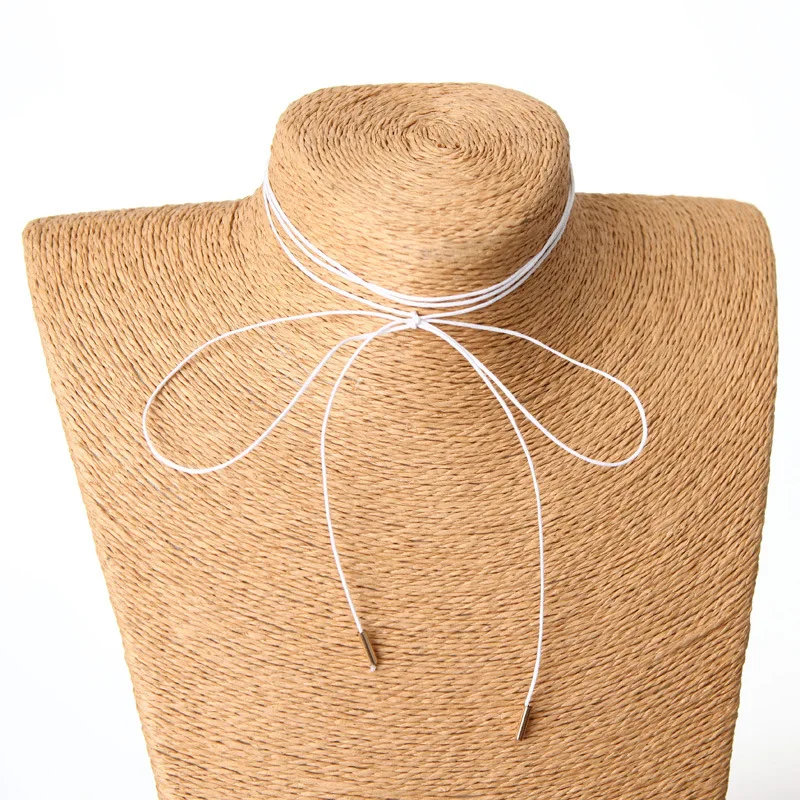 Панк Мода 2020 Европа и США новое ожерелье простая кожаная веревка бант