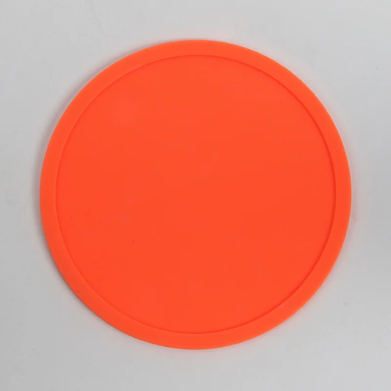 Orange Red Силиконовые подставки, красочный термостойкий Коврик для чашки с чаем, много кружка подставки, 3,9 дюймов - Цвет: Orange Red