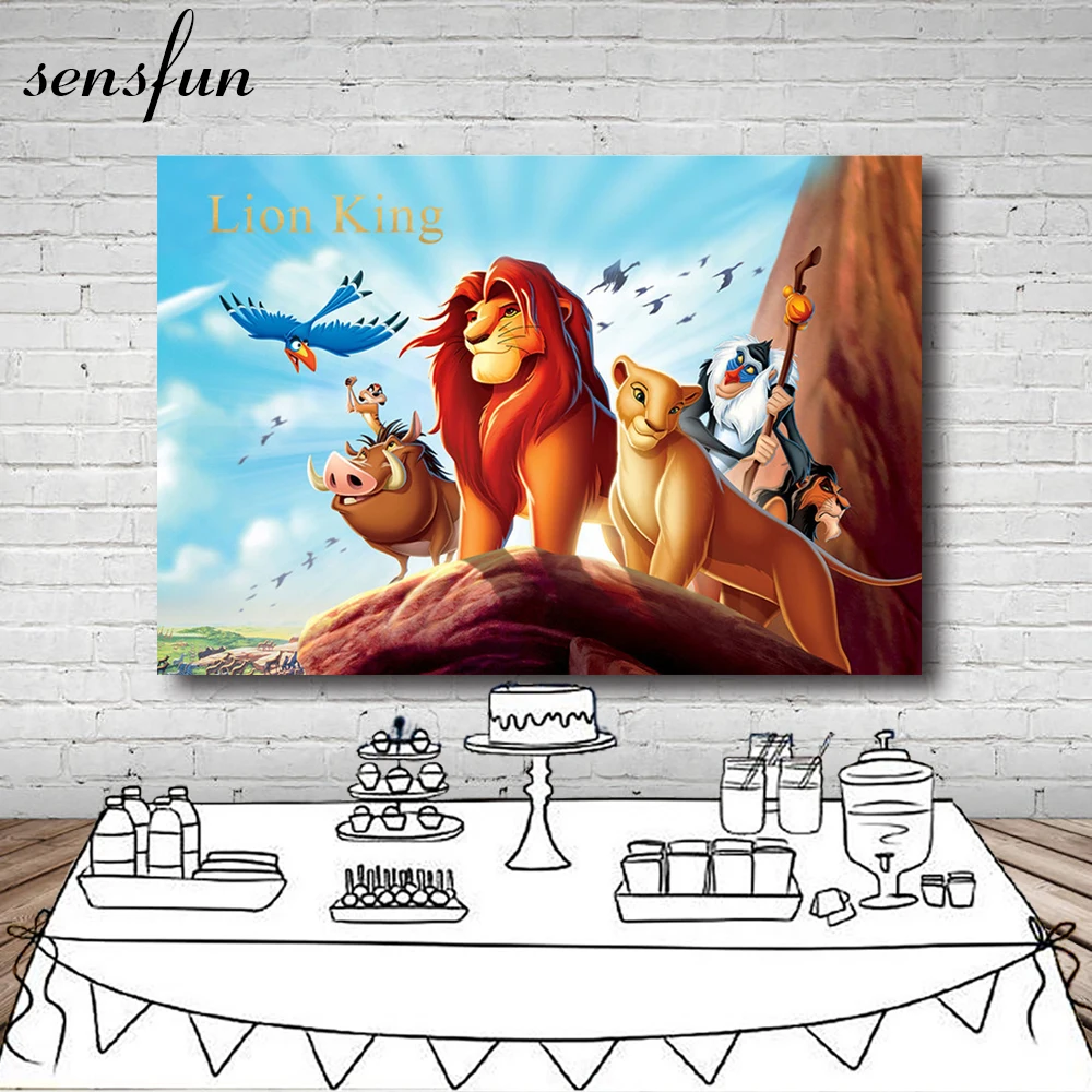 Sensfun мультфильм лев королевские декорации мальчиков день рождения фоны для фотостудии индивидуальные 7x5FT винил