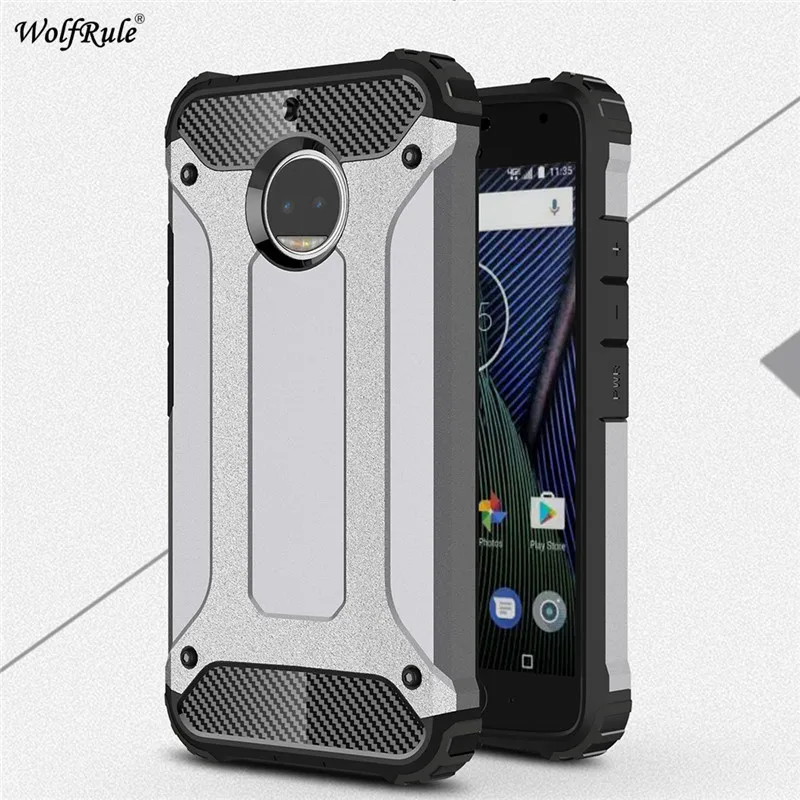 

WolfRule For Case Moto G5S Plus Case Anti-knock Soft Silicone + Plastic Case For Moto G5S Plus Case For Motorola Moto G5S Plus
