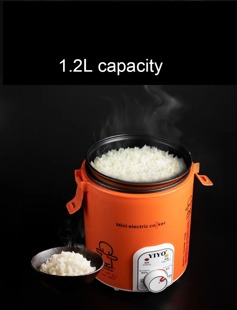 1.2L портативный приготовления супа каша горшок Электрический Мини рисоварка для автомобиля 12 В Многофункциональный Электрический Ланч-бокс для двух человек