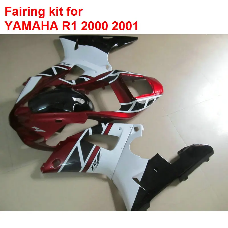 Комплект обтекателей для мотоцикла Yamaha YZF R1 00 01 красный белый черный YZFR1 2000 2001