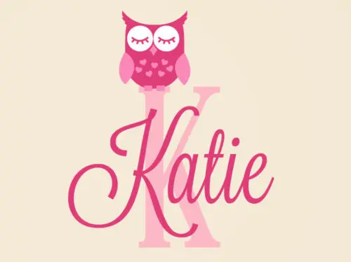 

Personalized Name Owl Vinyl Decal Wall Sticker Art Mural Baby Room Decor Nursery