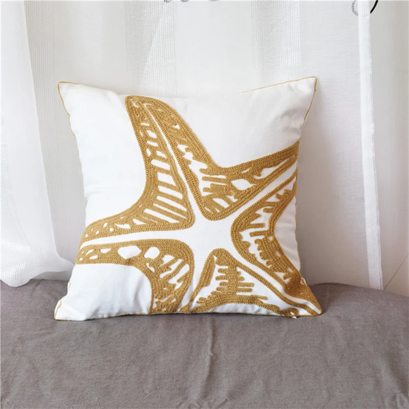 EHOMEBUY Современная Подушка желтая Морская звезда домашний стул для отеля