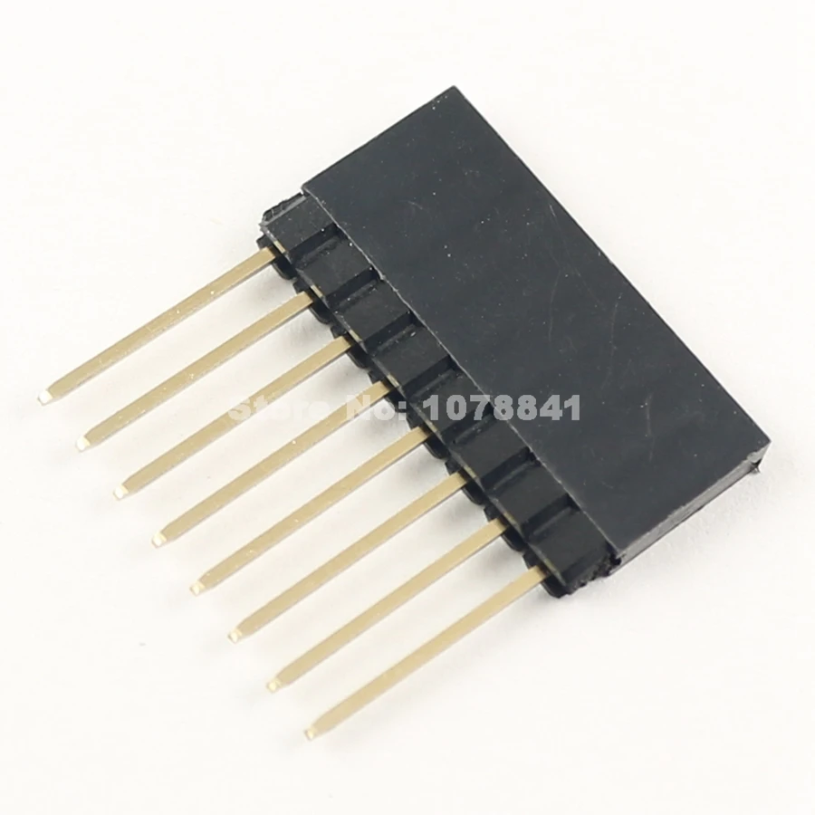 10 шт. 2 54 мм Шаг 8 Pin Одиночная длинная наращиваемых щит наружный коллектор для Arduino