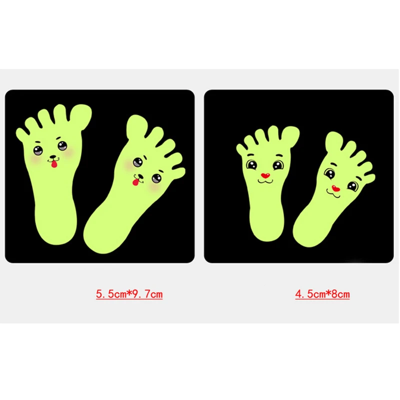 

Fluorescent Stairs Sticker Cute Footprint Luminous 3D Wall Sticker wallpaper Glow In The Dark Floor Stickers decoracion hogar