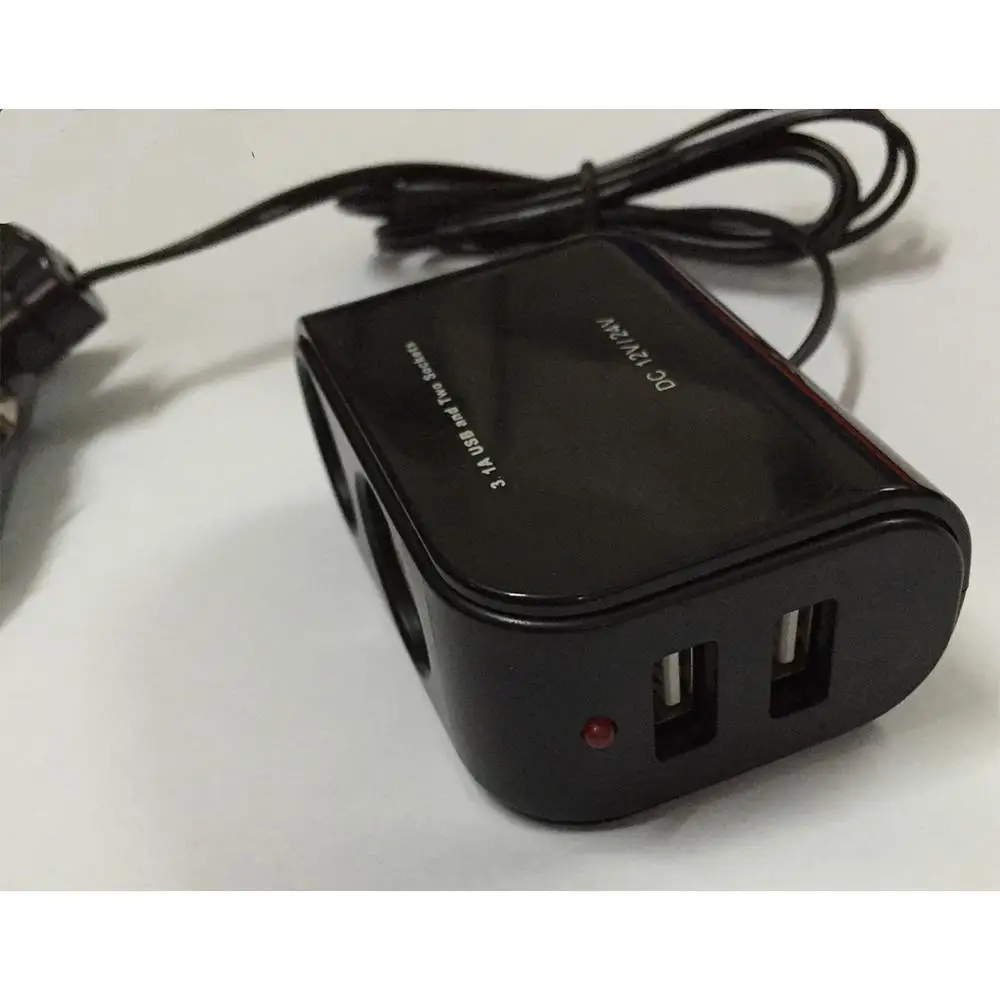 3.1A автомобильное зарядное устройство с двумя usb-портами 2 порта ЖК-дисплей 12-24 В